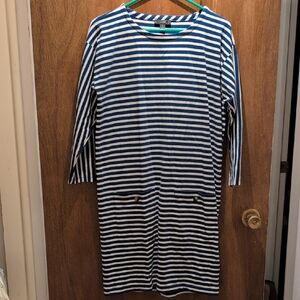 J. Crew Navy and White Striped Top